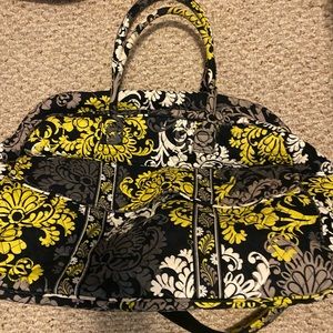 Vera Bradley Weekender Bag (Green, Black, and White)